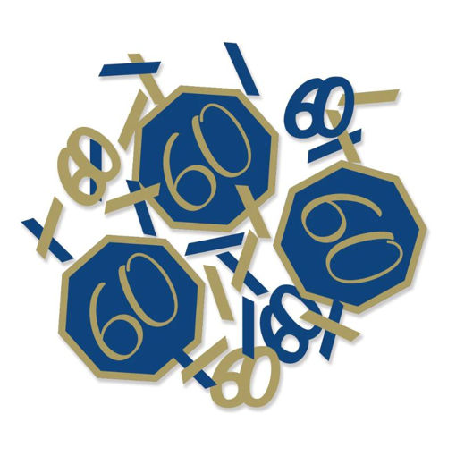 Picture of NAVY & GOLD GEODE 60 TH BIRTHDAY CONFETTI - DOUBLE SIDED